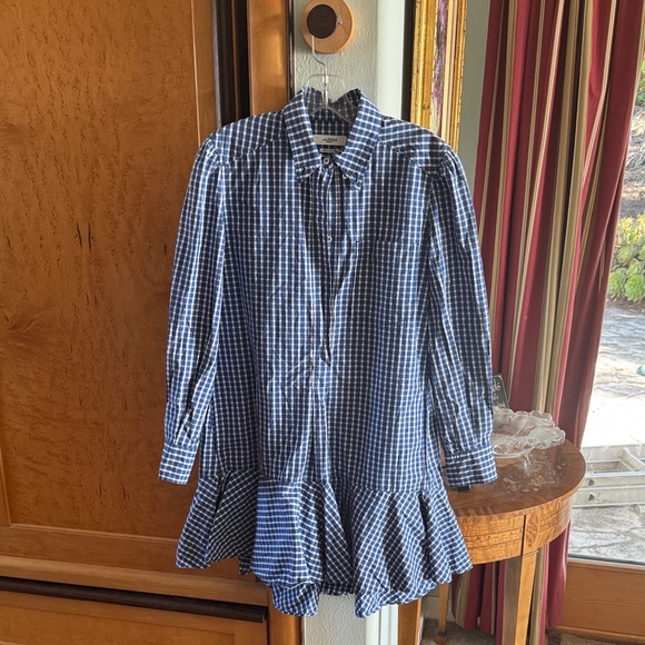 Isabel Marant Navy Checkered Kids Dress - Picture 1 of 3